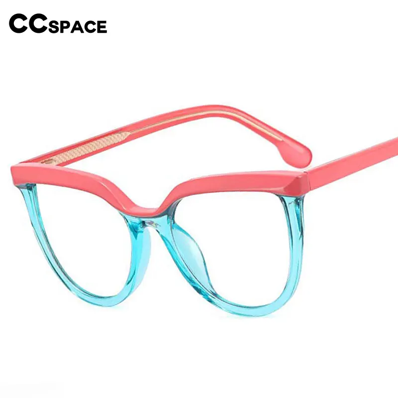 54724 Нов стил, модни ярки дамски рамки за оптични очила с анти-синя светлина, пружинни панти, карамел цвят, компютърни очила Tr90 Изображение 0
