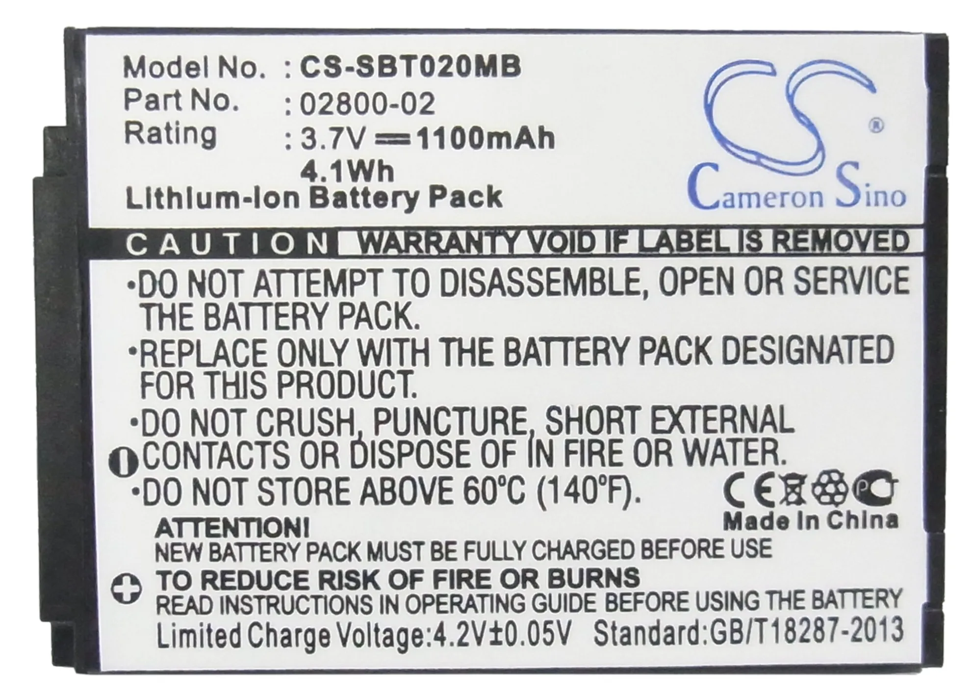 Батерия CS 1100mah за лятото 02800-02 JNS150-BB42704544 Luvion 88 Essential Essential Easy Plus Platinum 3 Supreme Connect Изображение 0
