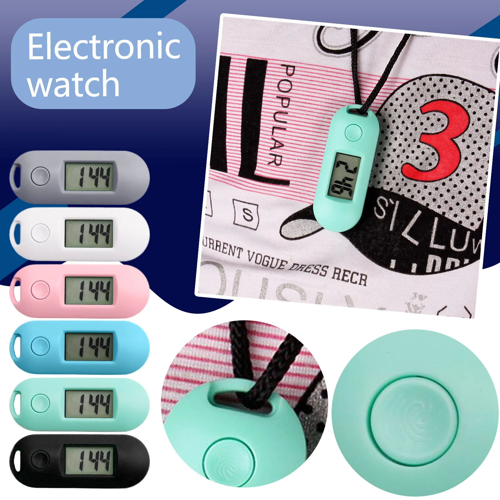 Безшумни светещи мини преносими цифрови електронни часовници-часовник с ночником за преиграване най-Добрият подарък за деца, студентски часове за обучение Изображение 0