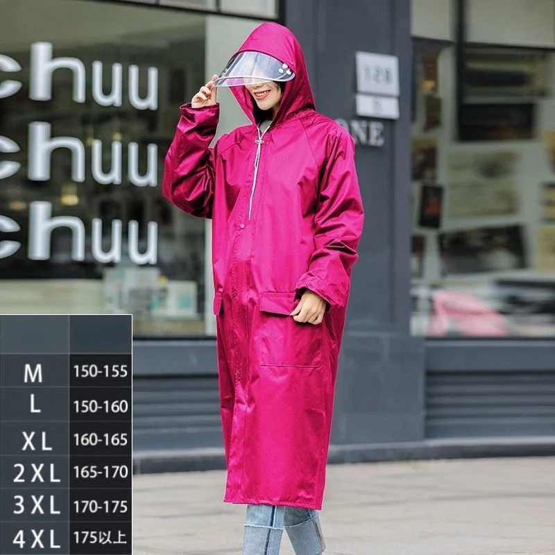Дъждобран, модерен Нов женски мъжки женски дрехи за дъжд, пончо, дишаща дълъг преносим вода-репелент дъждобран, яке непромокаемая Изображение 1