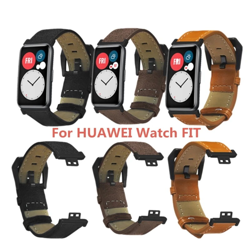 за Huawei Watch Fit Band Регулируем, спортен кожен Моющийся взаимозаменяеми каишка Гривна Водоустойчив Изображение 1