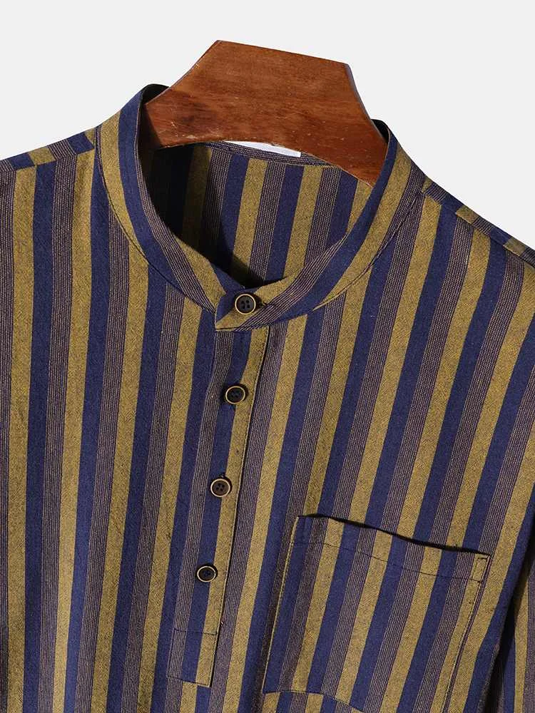 ChArmkpR 2023, пролетно-летни мъжки ризи, шарени памучни ризи с дълги ръкави и нагрудным джоб, модни мъжки дрехи, блузи Оверсайз Изображение 2