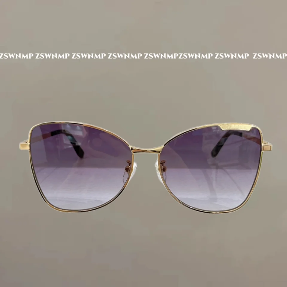Висококачествени луксозни маркови дамски слънчеви очила метална рамка с квадратно пеперуда, слънчеви очила за дами, модни улични очила с UV400 Изображение 2