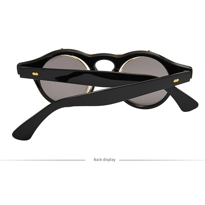 4 Чифта Слънчеви очила с панти капак, ретро Кръгли очила, слънчеви очила в стил steampunk за парти, Слънчеви очила Изображение 3