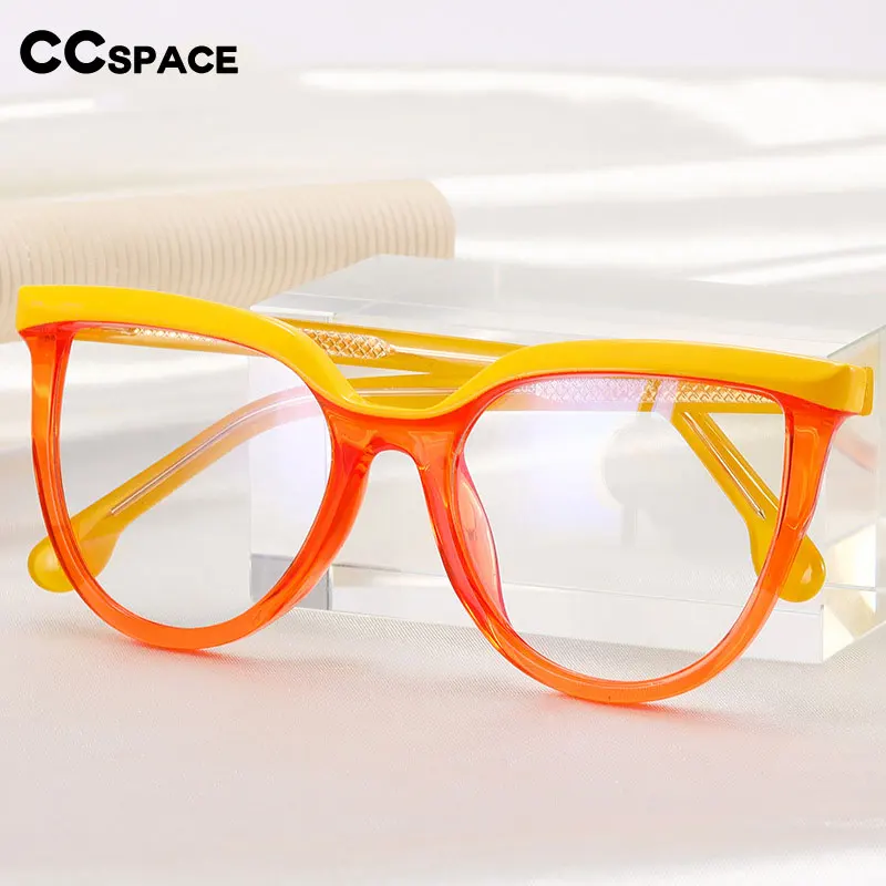 54724 Нов стил, модни ярки дамски рамки за оптични очила с анти-синя светлина, пружинни панти, карамел цвят, компютърни очила Tr90 Изображение 3