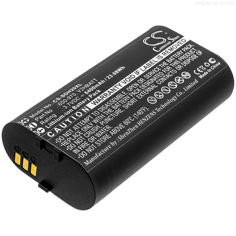 Батерия за кучешки яка, 3,7 В/5200 mah/6400 mah 650-970, V2HBATT за преносим GPS SportDog TEK 2.0 Изображение 3