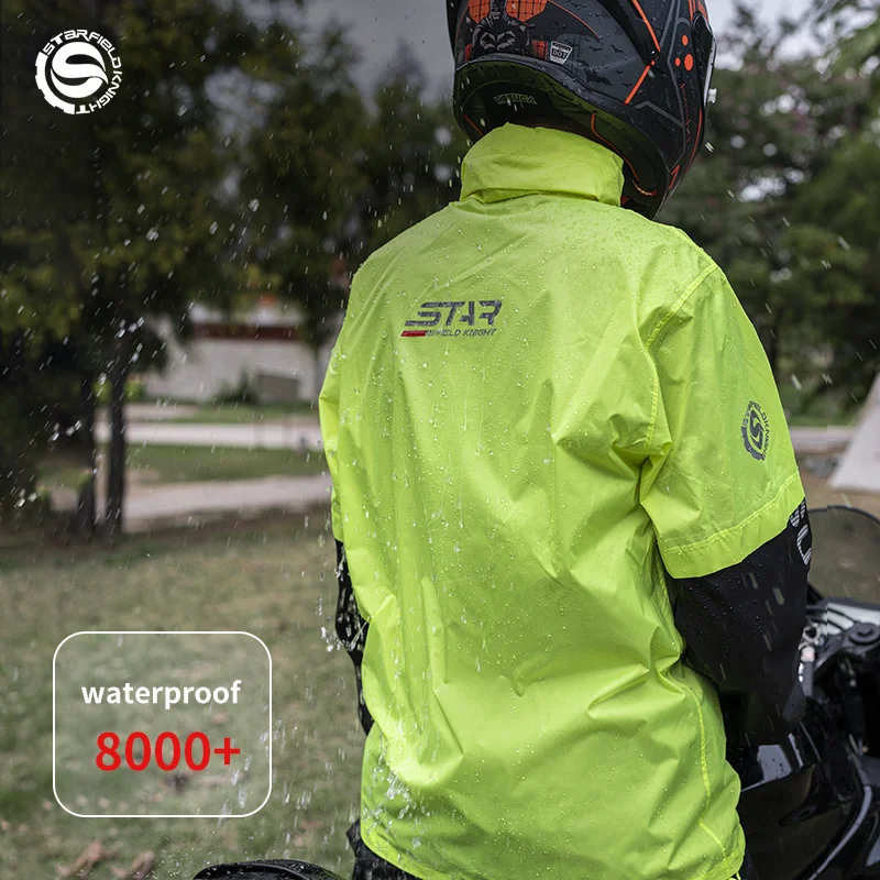 Отразяваща мъжки дрехи за дъжд, дъждобран мотоциклетист, непромокаема мушама за мотокрос, мотоциклетът дождевиковая яке с непромокаемой обувки Изображение 4