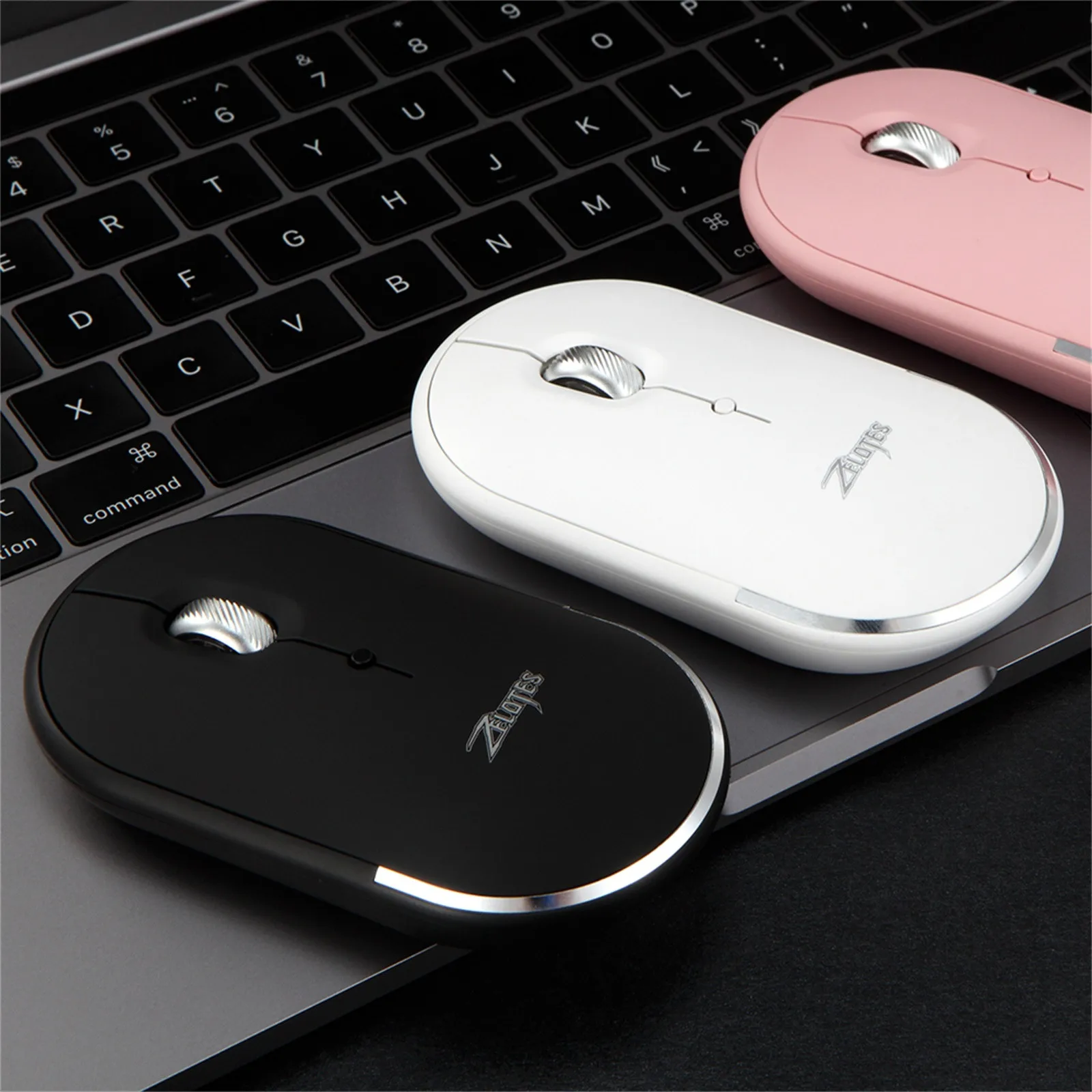 Bluetooth Акумулаторна Двухрежимная Безжична детска мишка с ниско ниво на шум Ергономична мишка Mause за настолен КОМПЮТЪР, лаптоп за геймъри, Безшумни клавиши Изображение 5