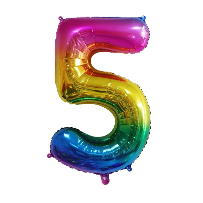 Гигантски 40-инчовите балони от фолио с розови номер, гелиевые топки с голяма цифра, Сватбена украса, Аксесоари за Парти по случай рожден Ден, Детски душ Изображение 5
