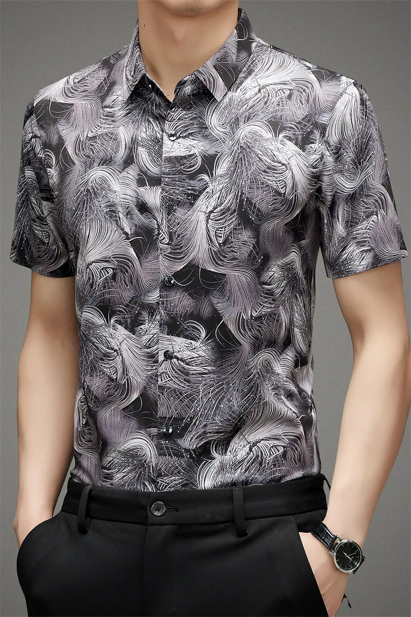 Модни Дрехи за Мъже с принтом 2023, Летни Маскарадните Ризи, Светският Дрехи За мъжа, Нормално Кацане, Меки и Удобни блузи голям размер Изображение 5